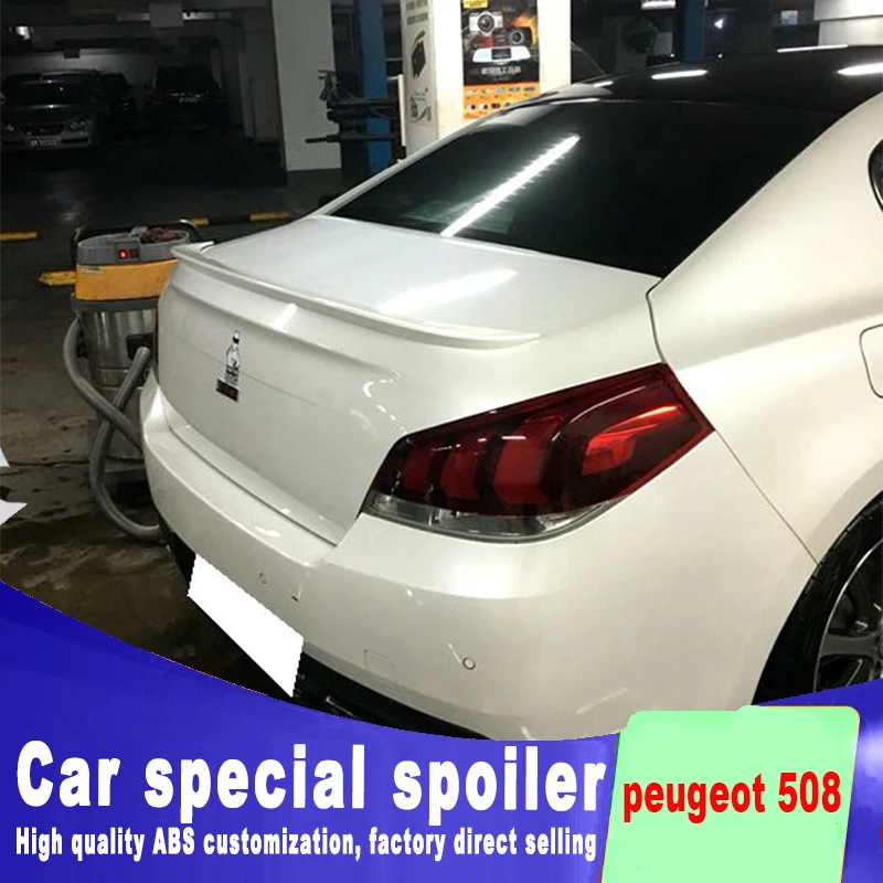 Высококачественный спойлер из АБС пластика для peugeot 2010 508 2015 заднего багажника