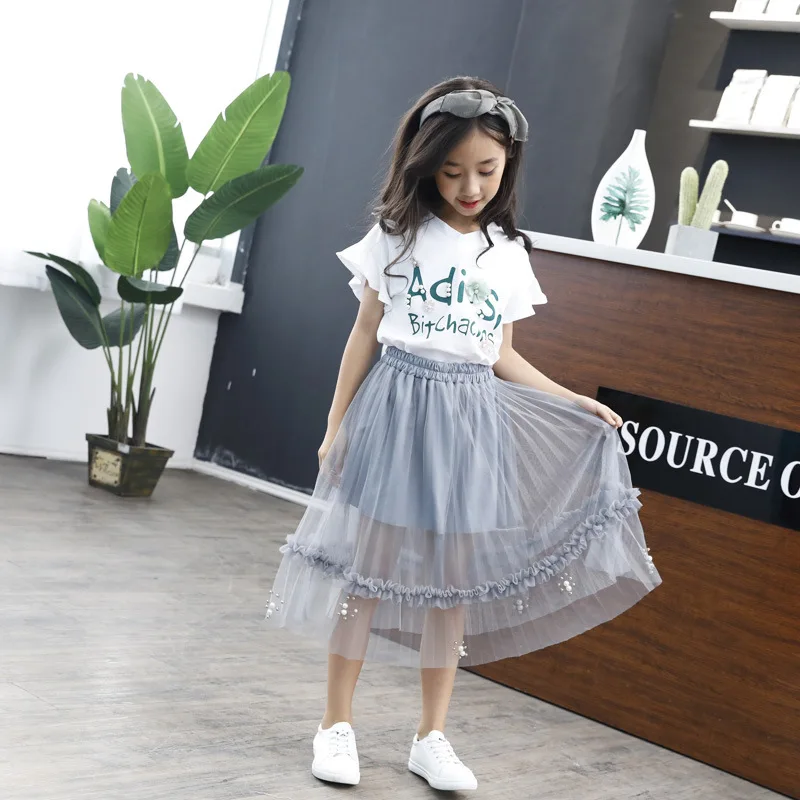 Юбка-пачка для девочек летняя Мягкая юбка осенняя длинная детская одежда