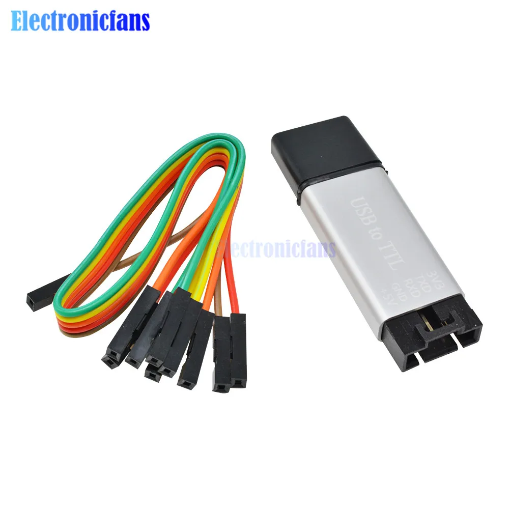 Модуль CP2102 12 Мбит/с USB 2 0 в TTL UART алюминиевый корпус 5-контактный последовательный