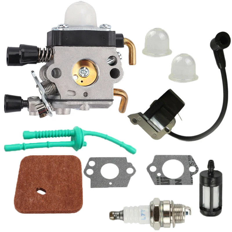 Карбюратор катушка зажигания свечи прокладки для Stihl FS55 FS55R KM55 FS45 FS46 сжимные