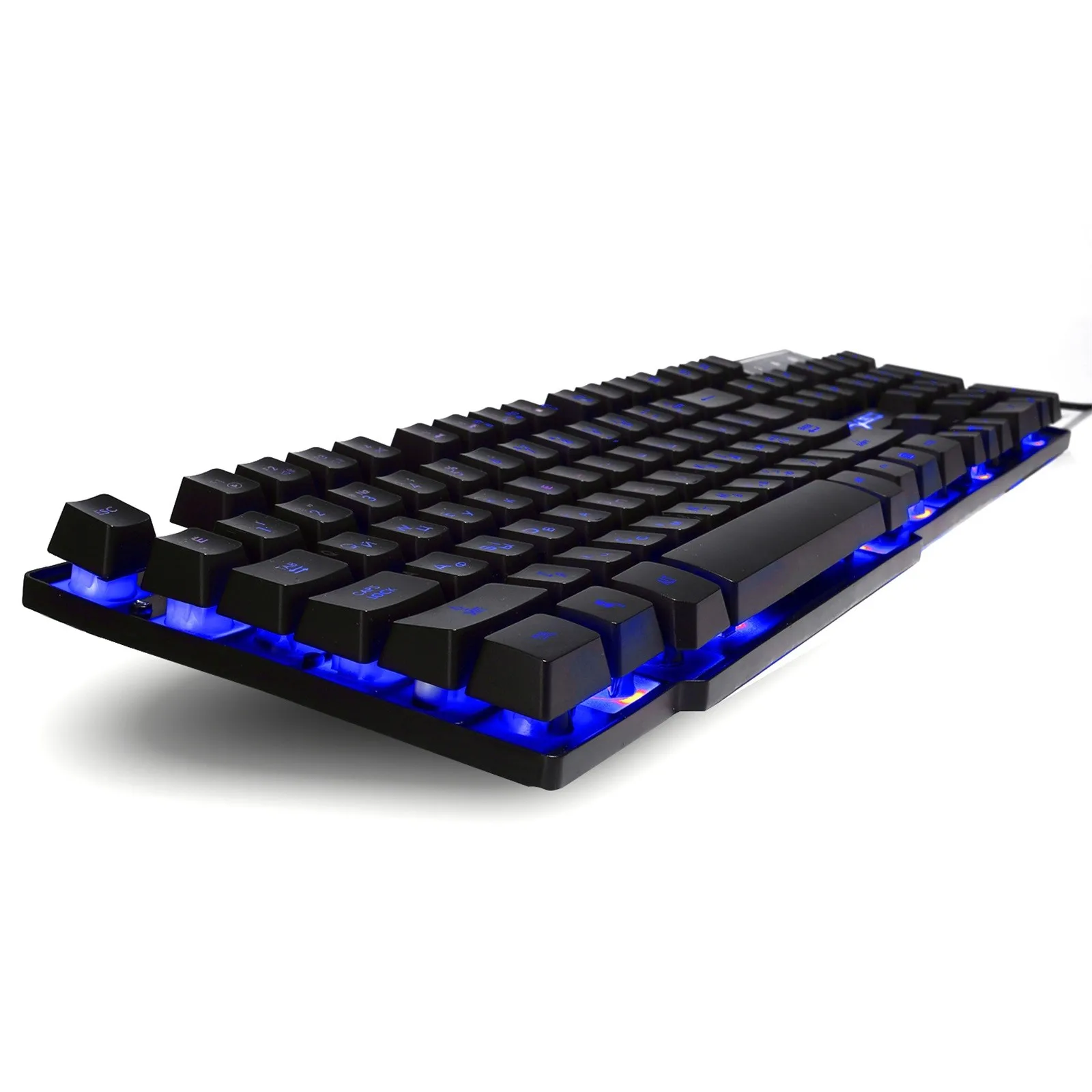 

HXSJ R8 Wired Gaming Keyboard 104keys Russian/English Gaming Keyboard Wired Gaming 3 Colors LED For Game Laptop PC