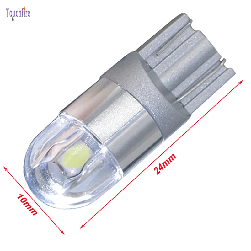 10 шт./лот автомобильная светодиодная лампа T10 12 В Canbus 194 W5W 3030 SMD для парковки