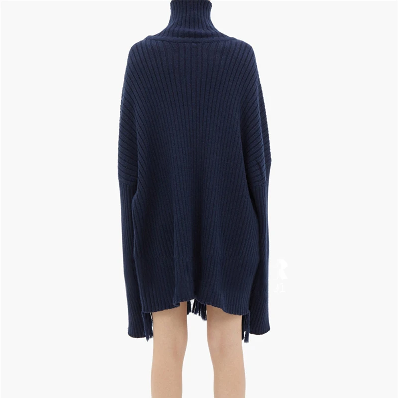 TWOTWINSTYLE винтажный лоскутный вязаный свитер с кисточками для женщин водолазка