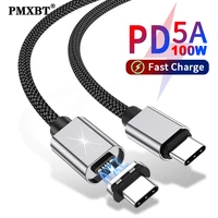100w usb c to usb type c magnetic cable usbc pd fast charger data cord usb c type c for xiaomi mi10 pro macbook quick charge 4 0