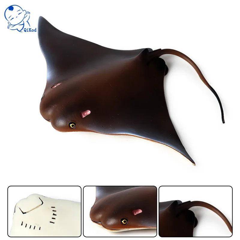 

New Children's Cognition Little Devil Fish Animal Toy Marine Life Model Toy Large Devil Fish Manta Ray Underwater Animal Model