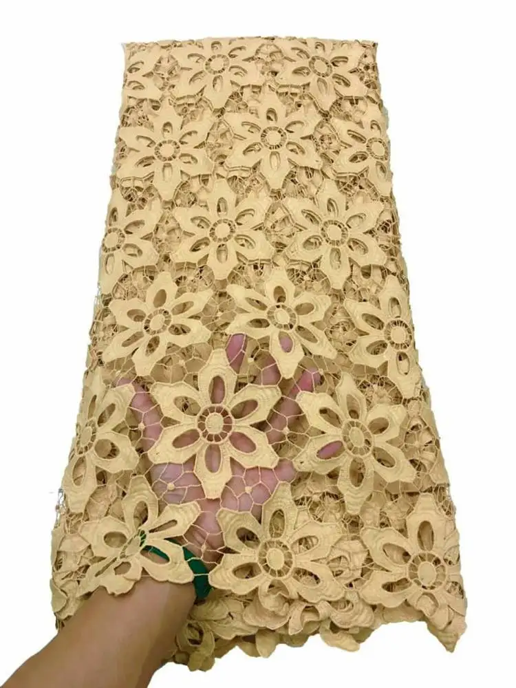 

White Color Guipure Cord Lace Fabric Of 2020 For Women JL2002