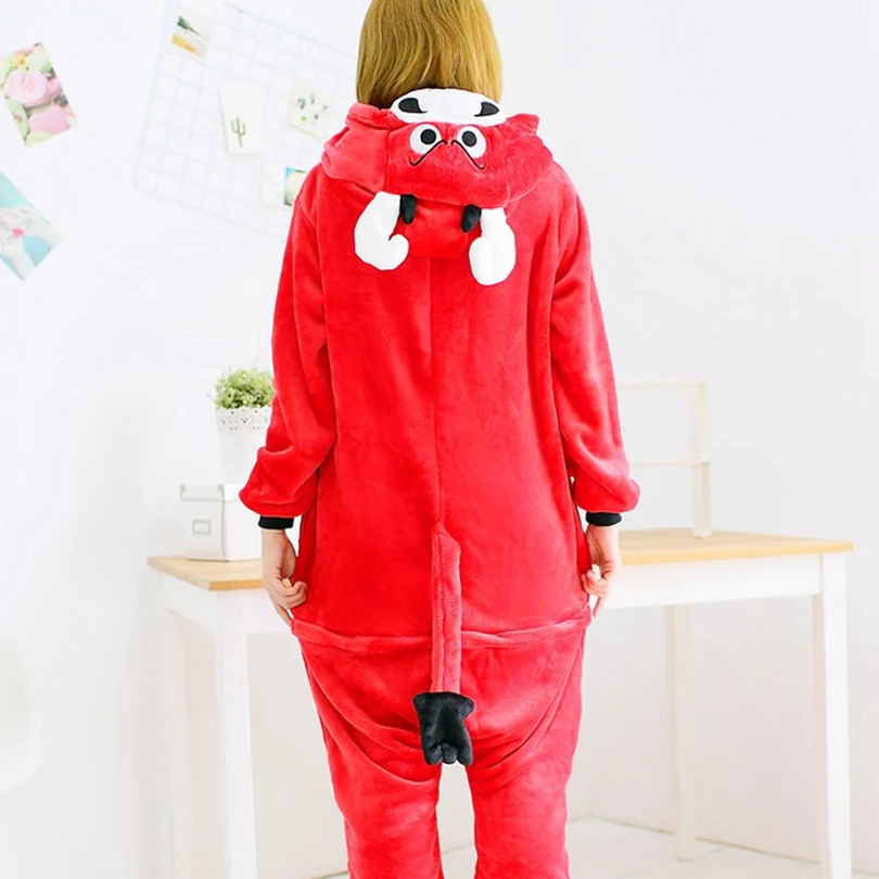 Женские пижамные комплекты Kigurumi Bull OX фланелевые женские зимние ночные рубашки с