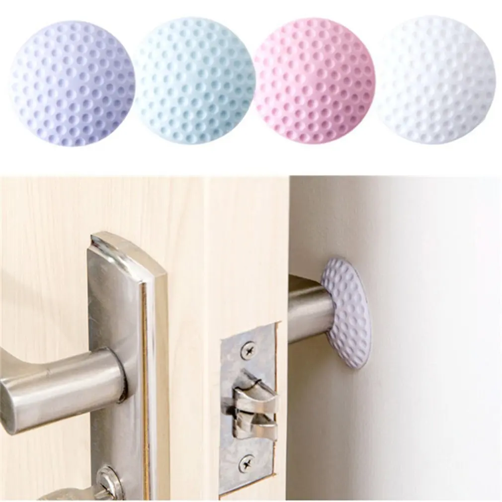 

Protective Wall Thickening Mute Door Stick Golf Styling Rubber Fender Handle Lock Pad Home Wall Sticker with Noise Reduction