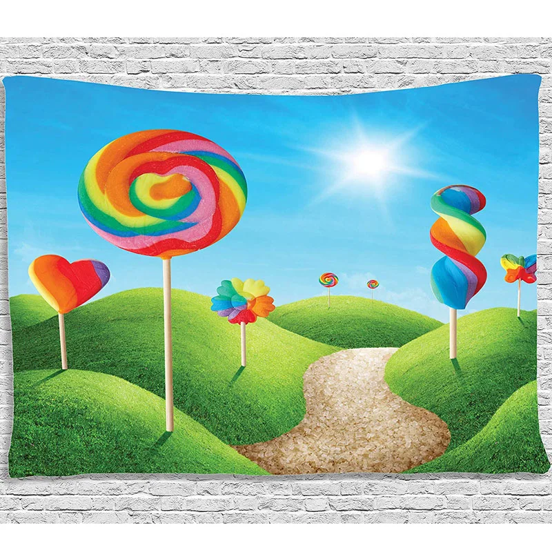 Фантастический гобелен фантастические конфеты земли с вкусными леденцами и
