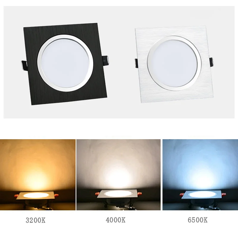 

AC220V 5W 10W led embedded ceiling square downlight 5W 10W is suitable for kitchen / home / Office / living room indoor lighting