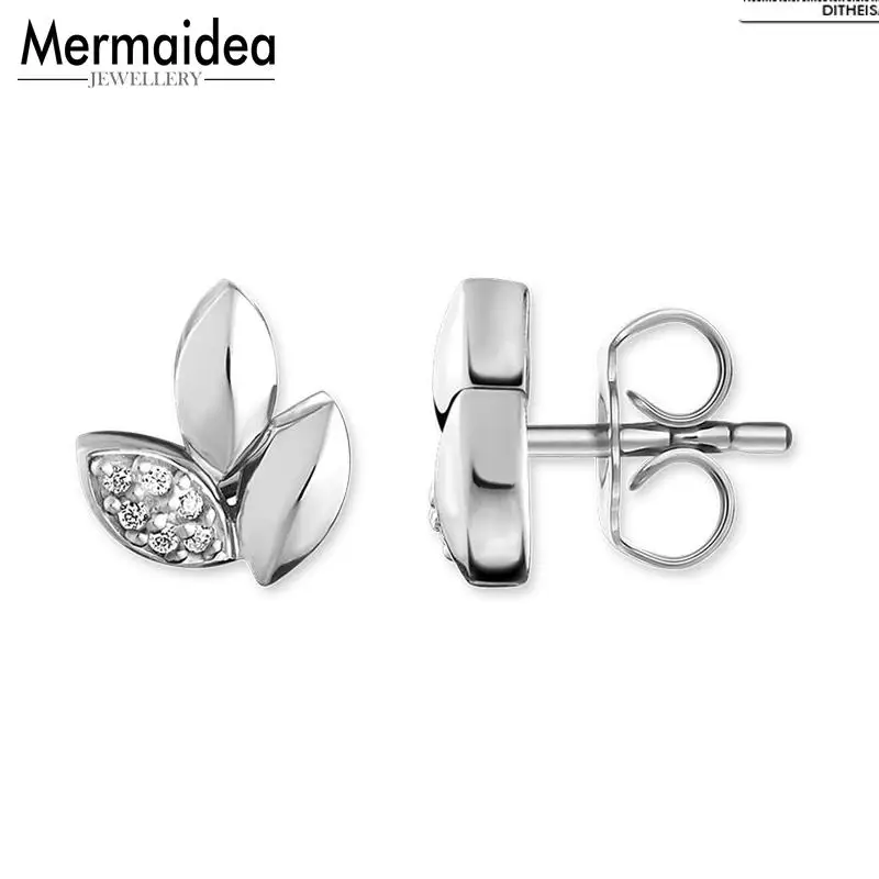 Серьги гвоздики с листьями 2020 новые стразы из циркония модные ювелирные изделия