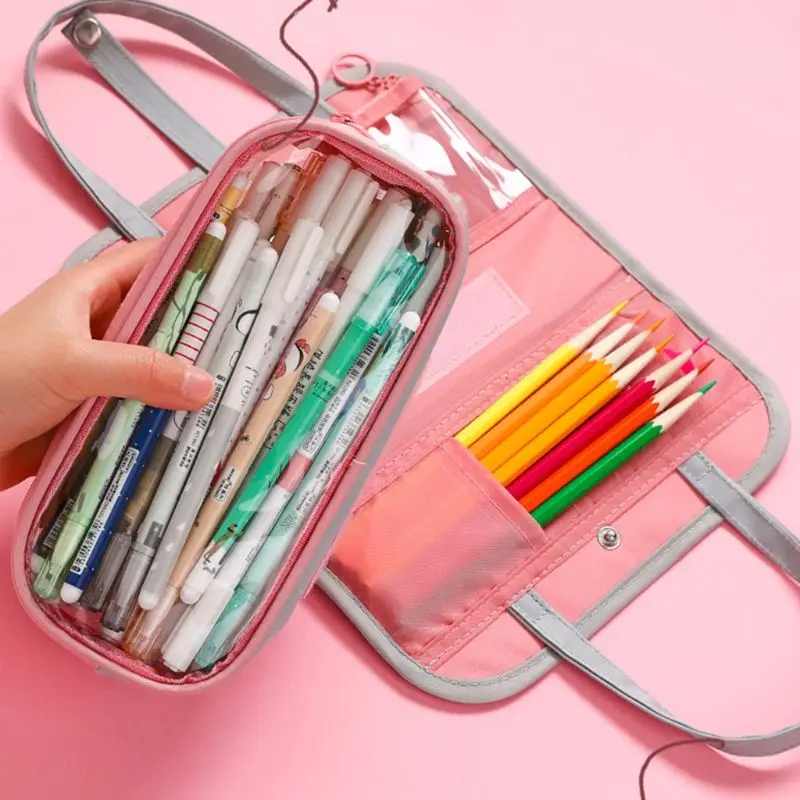 

Kawaii Lovely Large Capacity Pencil Case School Supplies Stationery Pen Bag Portable Brushes Pouch Box Student Gifts 19QA