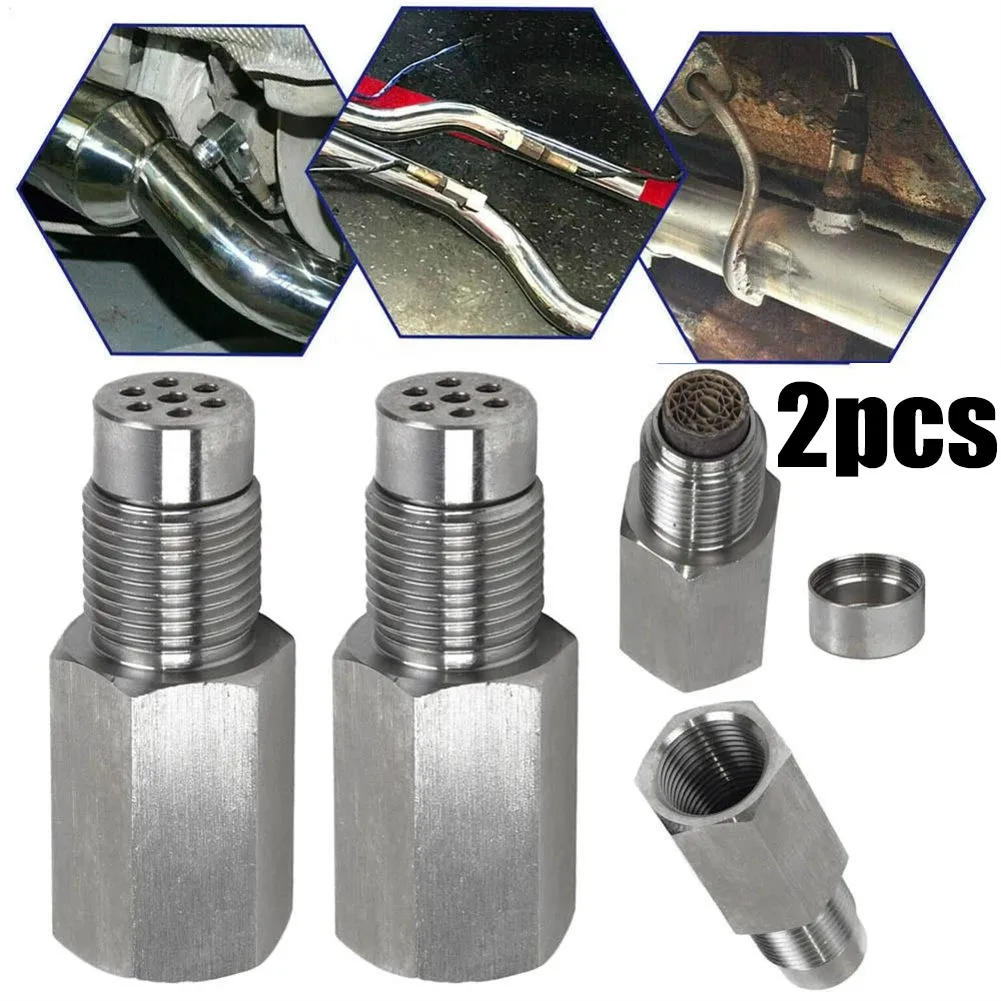 

2pcs O2 Sensor 304 Stainless Steel 6*2.5*2.5cm Adapter Light CEL Eliminator