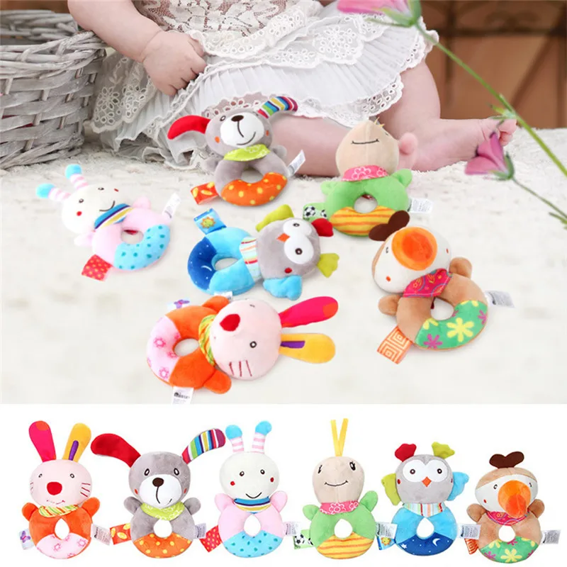 

2021 New Baby Toys Cartoon Baby Toys 0-12 Months For Newborn Soft Rattle Plush Toy For Children Infant Toddler Baby Toys 1pc