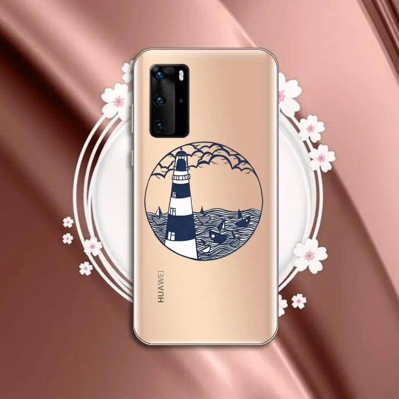 

Paesaggio della bussola del tatuaggio Phone Case Transparent for Huawei P honor 8 10i 20 30 40 smart 2019