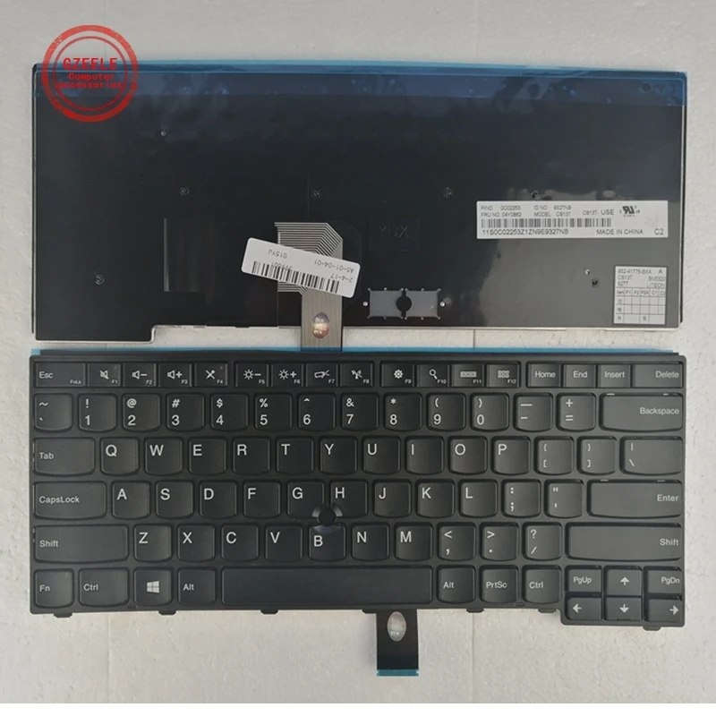 gzeele new us keyboard for lenovo t440 t440p t440s t431 e431 l440 t431s e440 for ibm for thinkpad e431 no backlight black free global shipping