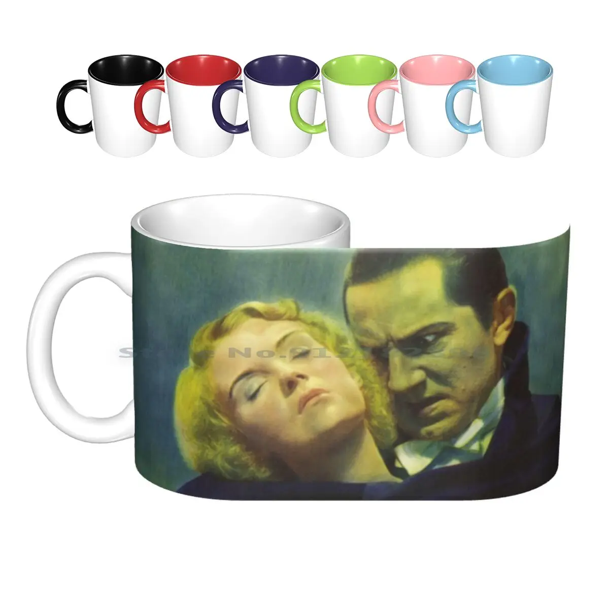

Dracula Lobby Card Ceramic Mugs Coffee Cups Milk Tea Mug Dracula Horror Film Bela Lugosi Cinema Movie Lobby Creative Trending