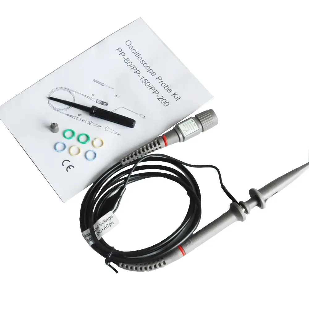 Пассивный зонд осциллографа O097 Hantek PP150 с зажимом 100 МГц зажим BNC x1 x10|scope clip probe|passive