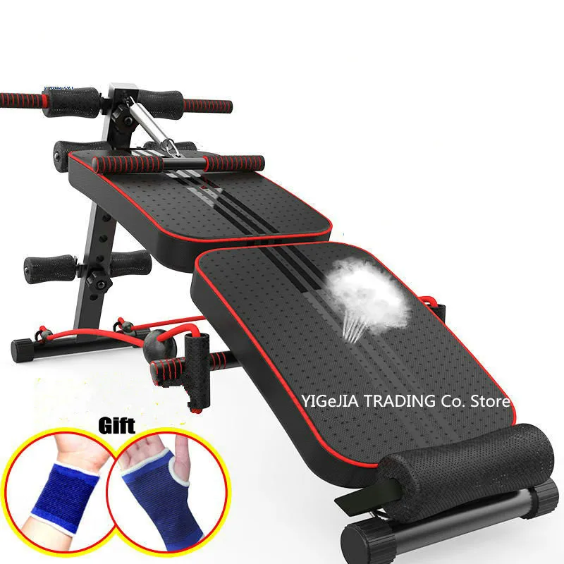 Multifunctional Abdominal Muscle Board with Spring Booster, Foldable Sit-ups Board Fitness Equipment can do Push-ups