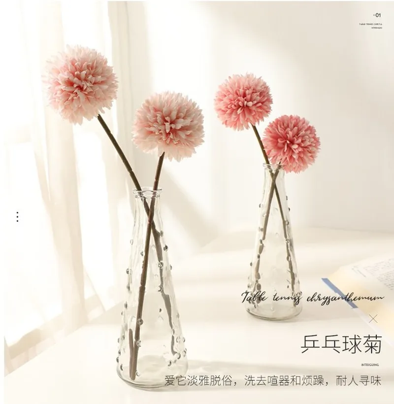 Искусственный цветок Настольный теннис Хризантема горшечные цветы композиция