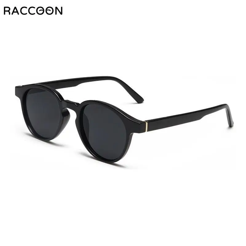 

Vintage Black Round Sunglasses Men Women Fashion Plastic Frame Color Lens Ladies Sun Glasses Shades Luxury Brand Eyewear Uv400