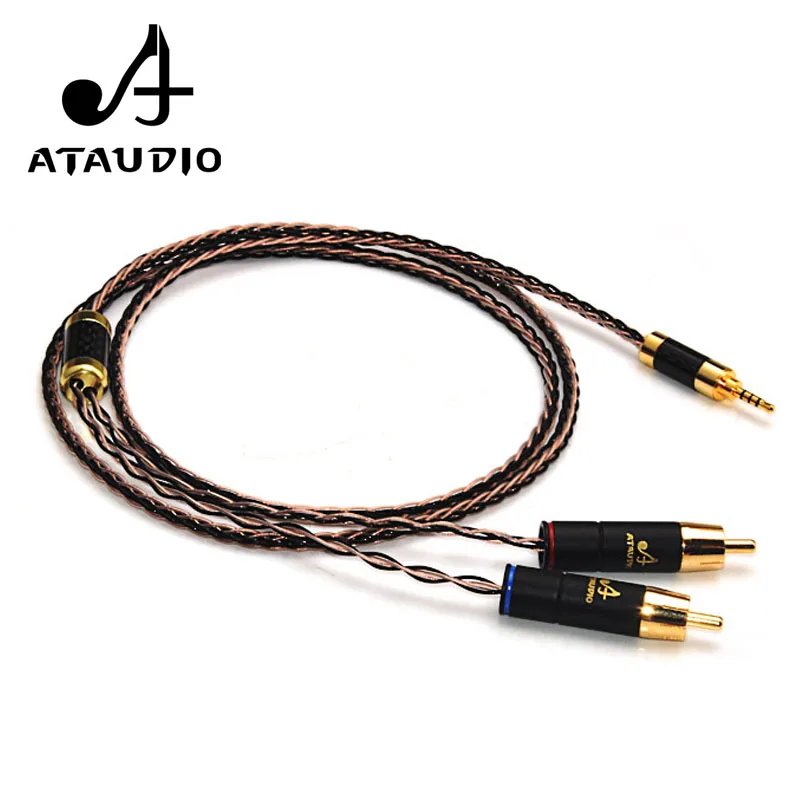 ATAUDIO Hifi 2 5 мм TRRS сбалансированный до RCA Штекерный кабель для Astell & Kern AK100II AK120II AK240 AK380