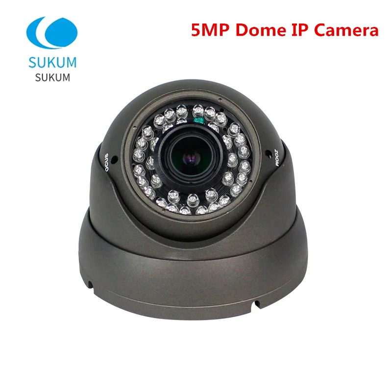 

5-мегапиксельная купольная IP-камера безопасности POE 2,8-12 мм объектив ИК Ночное Видение распознавание лица камера видеонаблюдения в помещени...