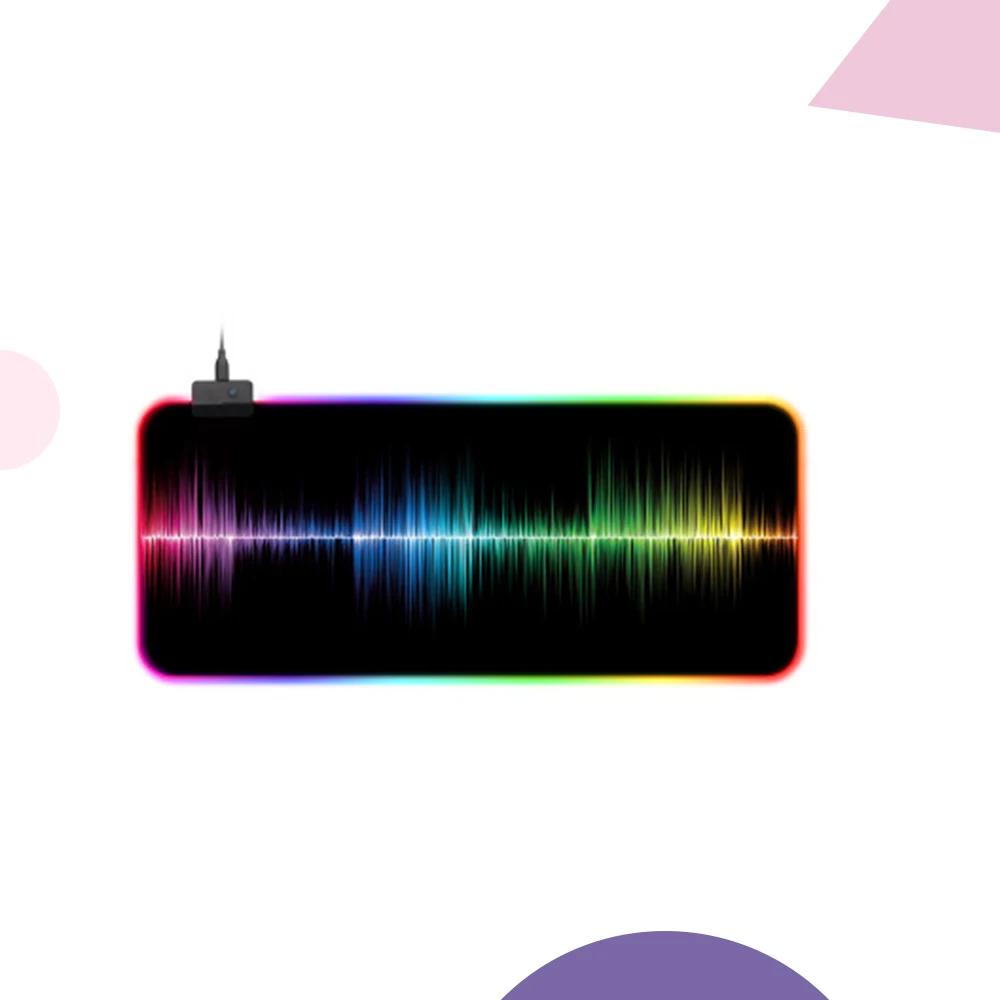 RGB игровой коврик для мыши большой светодиодный компьютерный складной с