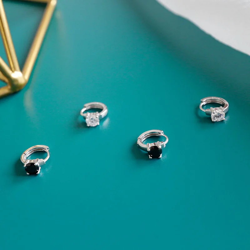 Женские серьги из стерлингового серебра S925 пробы с микро инкрустированным