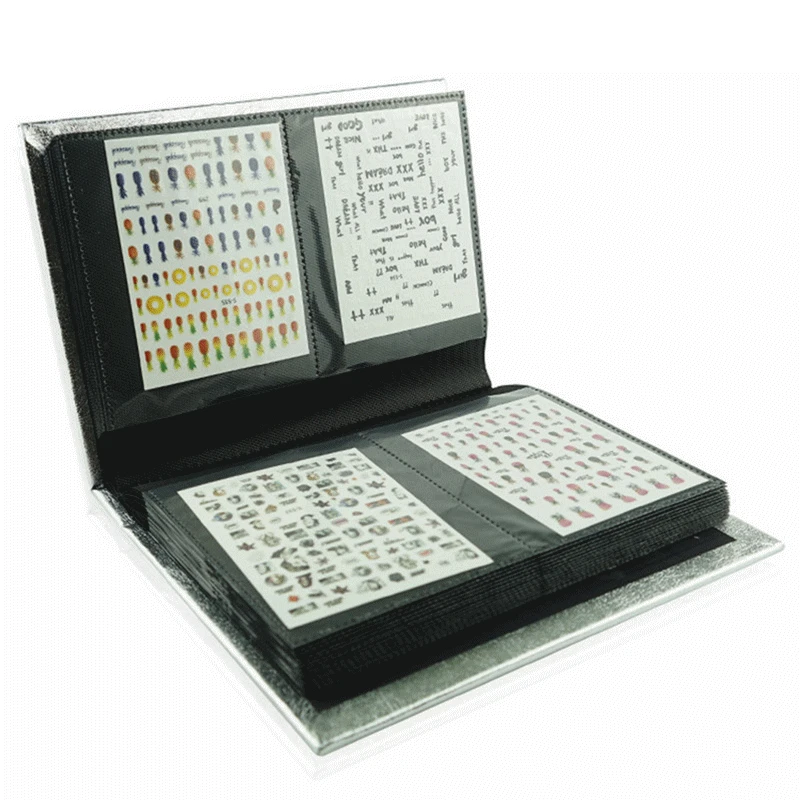 120 листов 3D наклейка на ногти водная сбора Альбомы для хранения держатель