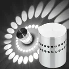 Светодиодный настенный светильник Настенный светильник с отверстиями по спирали Поверхностная установка светодиодный светильник s украшение дома крыльцо офисные бары освещение