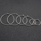 200 пара 100% стерлингового серебра 925 15 мм Серьги-обручи