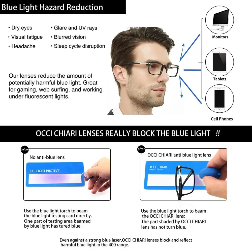 OCCI CHIARI, оправы для очков, оптические очки, очки Gafas, прямоугольные мужские черные оправы для очков по рецепту, прозрачные линзы, W-CAPATI