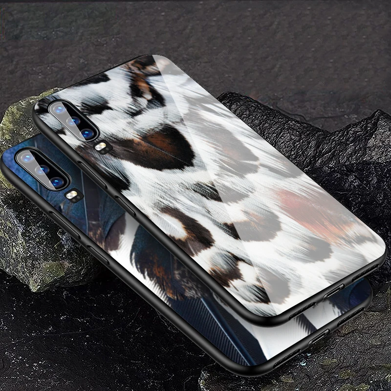 Чехол из закаленного стекла для huawei P30 P20 Lite mate 20 Lite перо черный чехол s для huawei Honor 9 10 Lite 8X MAX P Smart Z Nova 3