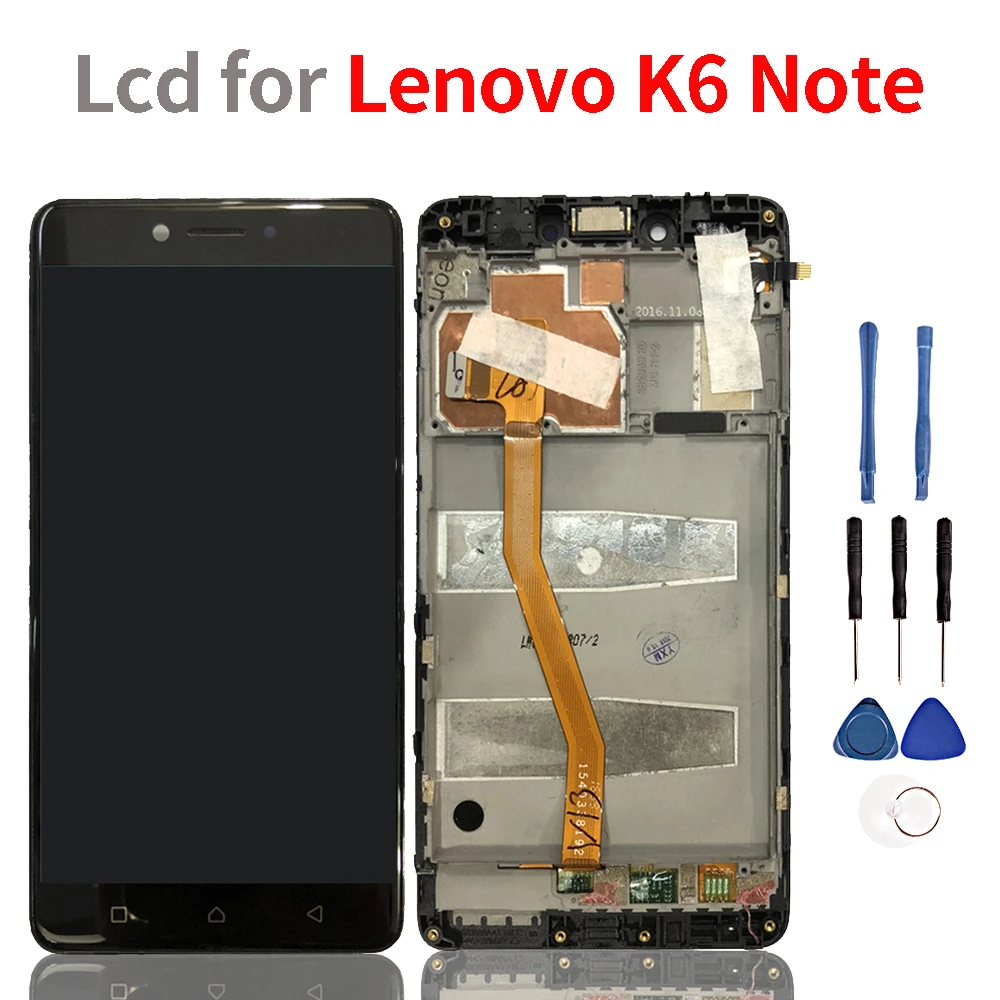 Качественный ЖК дисплей для Lenovo K6 Note сенсорный экран дигитайзер Замена NOTE k53a48