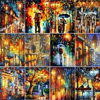 ruopoty 60x75cm frame painting by numbers abstract scenery acrylic paint for painting by numbers on canvas landscape home decor