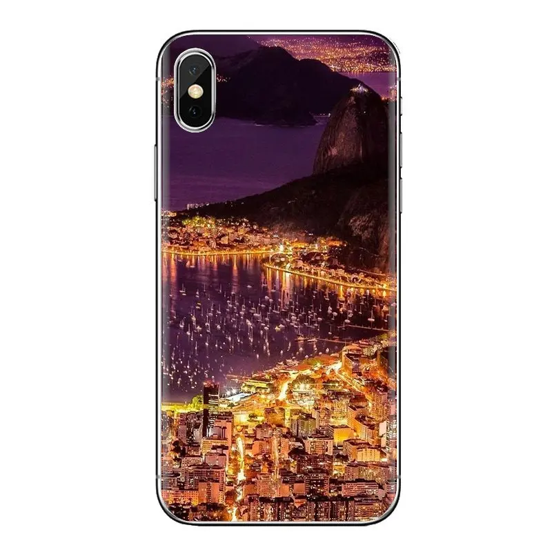 For Samsung Galaxy S2 S3 S4 S5 MINI S6 S7 edge S8 S9 Plus Note 2 3 4 5 8 Coque Fundas Covers Brazil Rio de Janeiro Jesus Statues |
