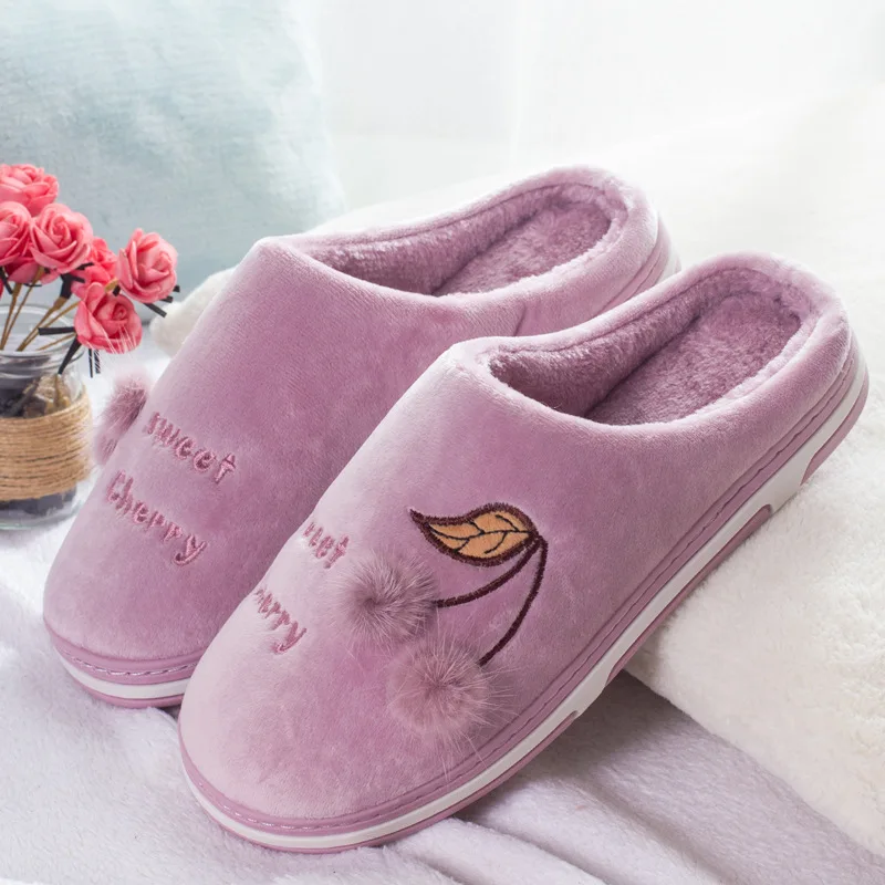 2019 г. Обувь женские зимние новые теплые домашние тапочки без шнуровки тканевые