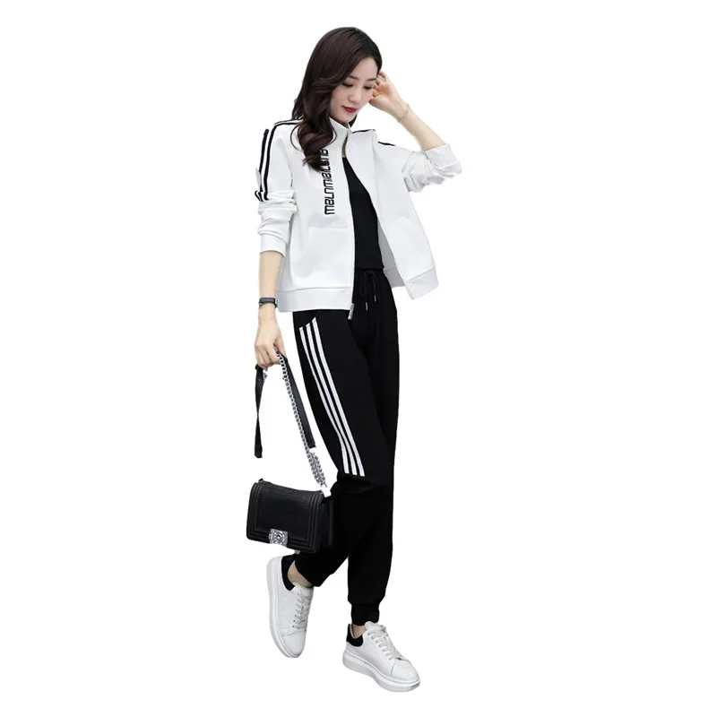 

Sports Casual Suit, Female Spring and Autumn 2020 New Fashion Jacket Loose Casual Running Clothes Two-Piece Set