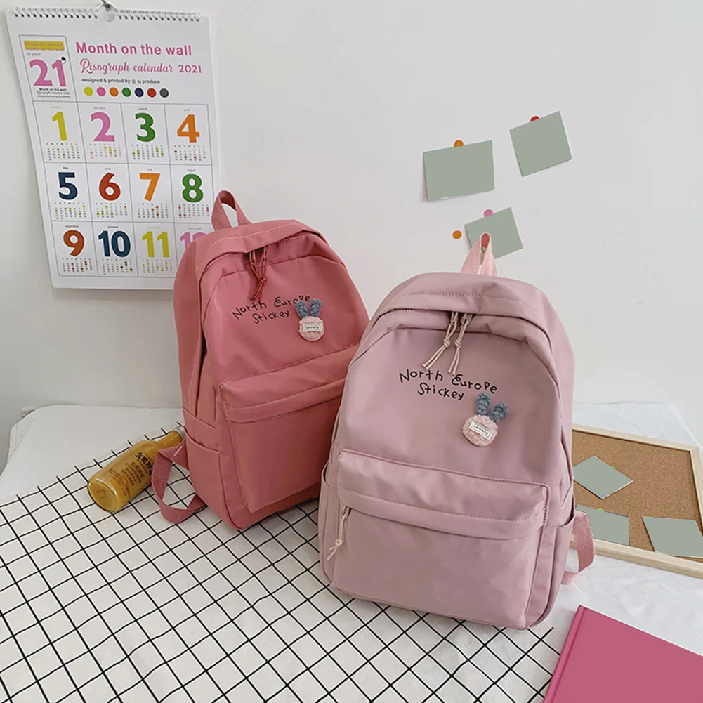 

Casual Nylon Women Large Capacity School Bags Fashion Letters Printing Shoulder Bag Backpack Ladies Handbags Knapsack Rucksacks