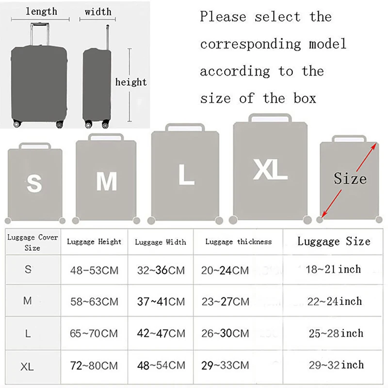 Эластичный тканевый защитный чехол для багажа на колесиках Suitable18-32 дюймов