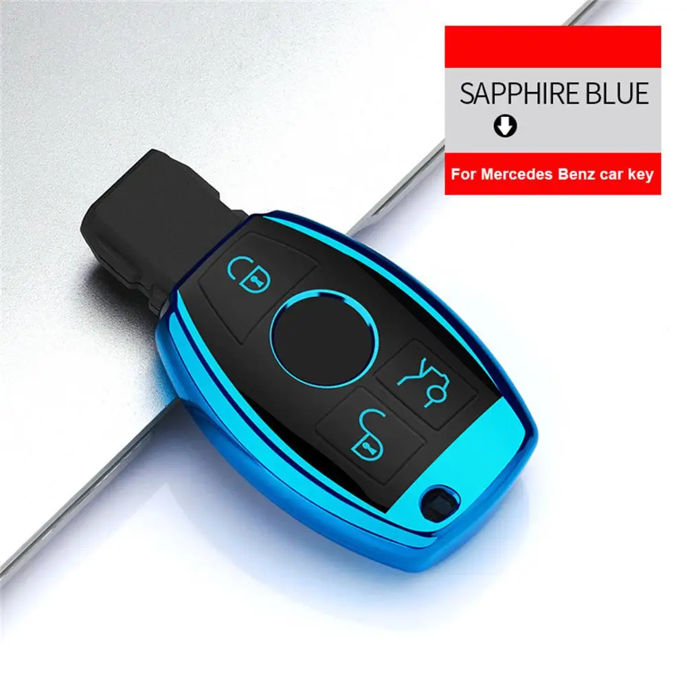 

TPU Silicone Car Key Case Protective Key Cover Car Remote Controller Key Protector for Mercedes Benz C200 C260L C180