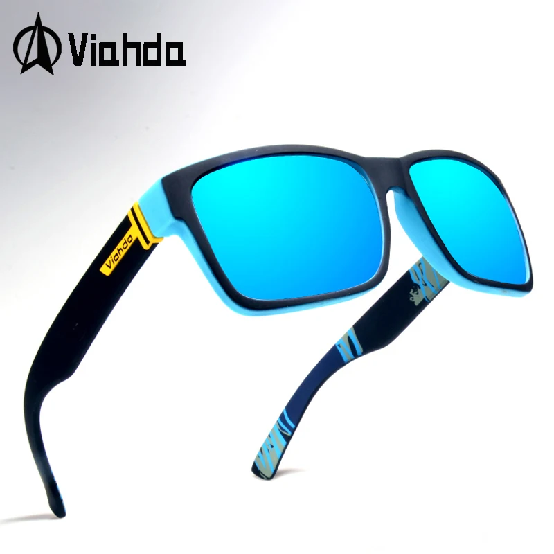 Солнцезащитные очки Viahda Классические Мужские квадратные с защитой UV400 унисекс