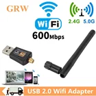 USB Wi-Fi адаптер Grwibeou 600 Мбитс, 2,4 + 5,0 ГГц, USB