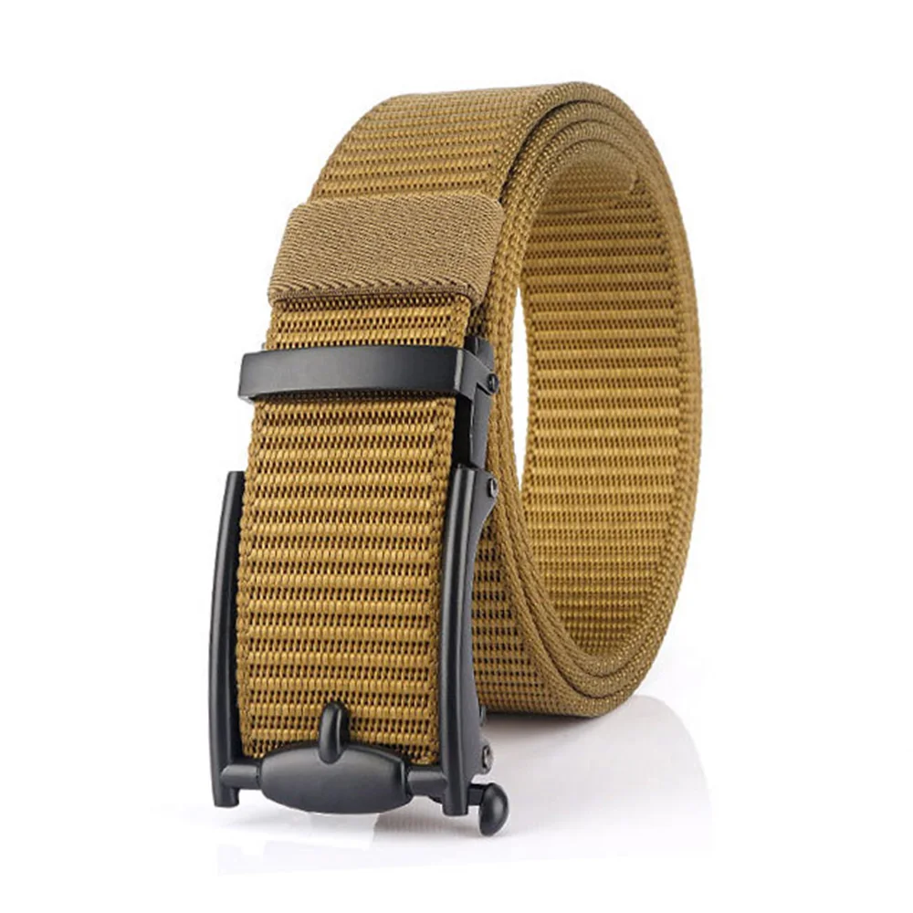 CUKUP Men's 2022 Quality Blue Nylon & Canvas Belts Men Unique Design Fake Automatic Buckle Metal Accessories 3.5cm Width CBCK272 images - 6