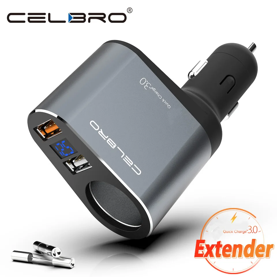 USB розетка для автомобильного прикуривателя адаптер Быстрая зарядка 3 0