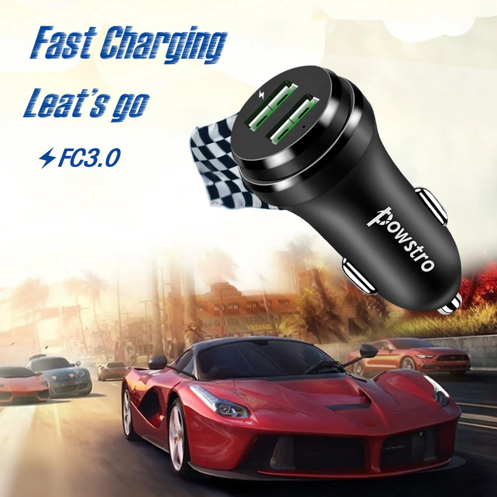 Автомобильное зарядное устройство USB со светодиодным дисплеем универсальное