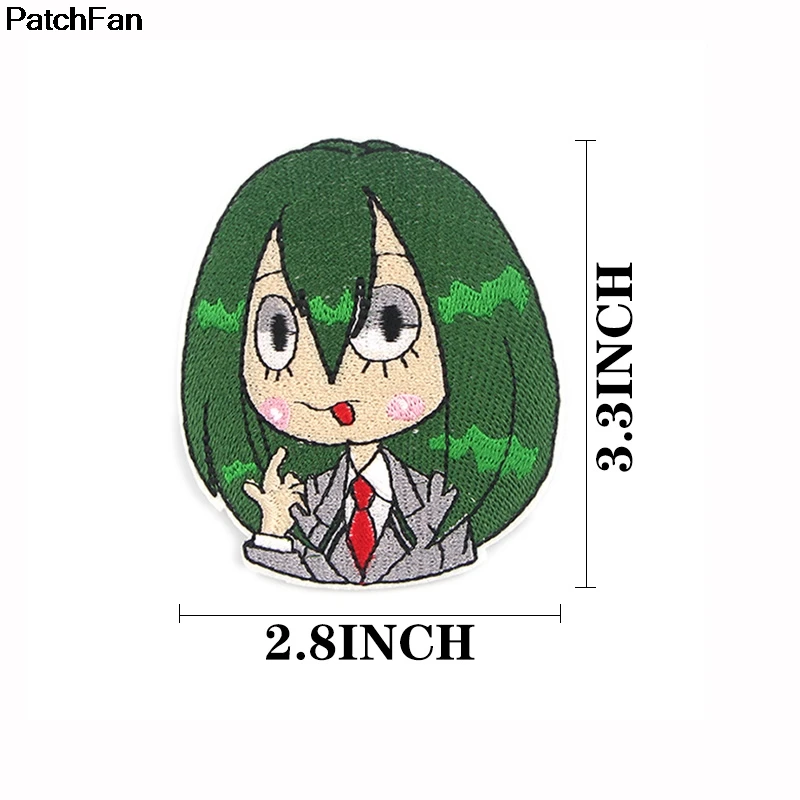 Patchfan My hero Academy, Мультяшные железные нашивки, одежда с вышивкой, лоскутные аксессуары, значки на заказ, A2336
