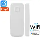 Смарт-датчик двериокна Tuya с Wi-Fi, детекторы с уведомлением от приложения, домашняя охранная сигнализация с поддержкой Alexa Google home