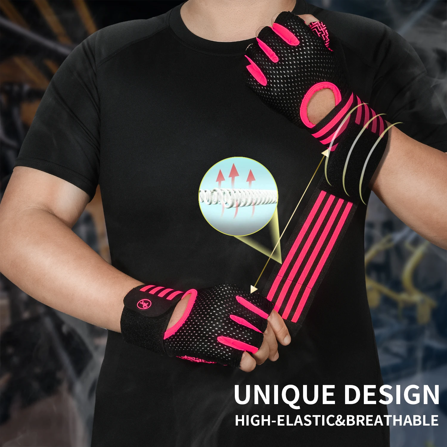 BIKINGMOREOK Gym Gloves,Weight Lifting Gloves Exercise Gloves for Men  Women Full Palm Silicone Padding Training Gloves